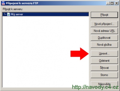 Správa FTP připojení